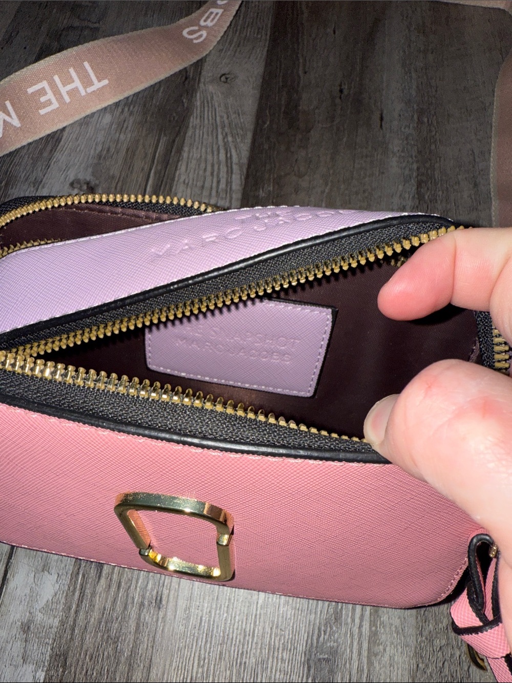 Marc Jacobs Pink and Lavender Snapshot Crossbody Bag - Picture 8 of 8